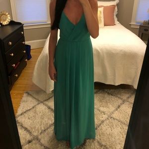 Green flowy maxi dress